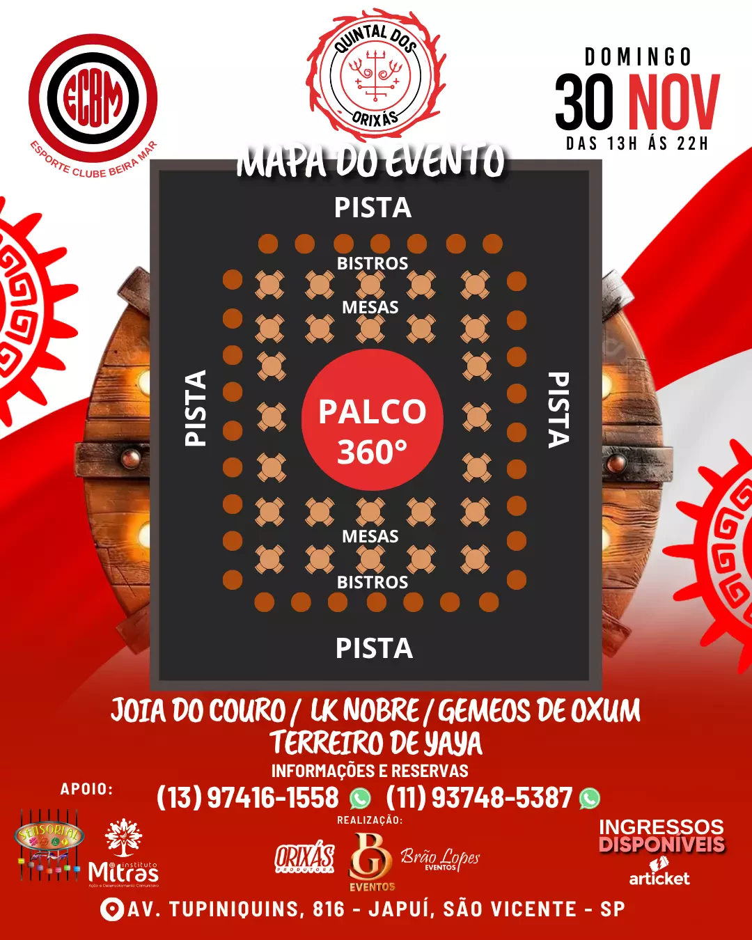 Mapa do evento