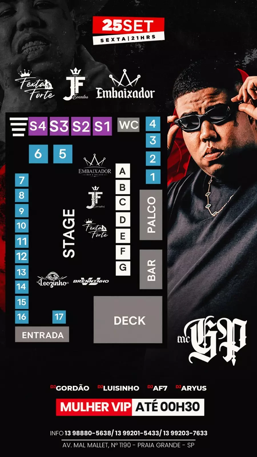 Mapa do evento
