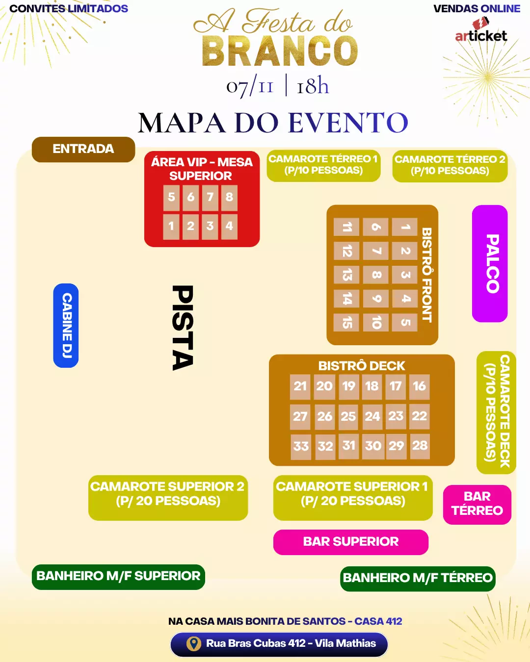 Mapa do evento