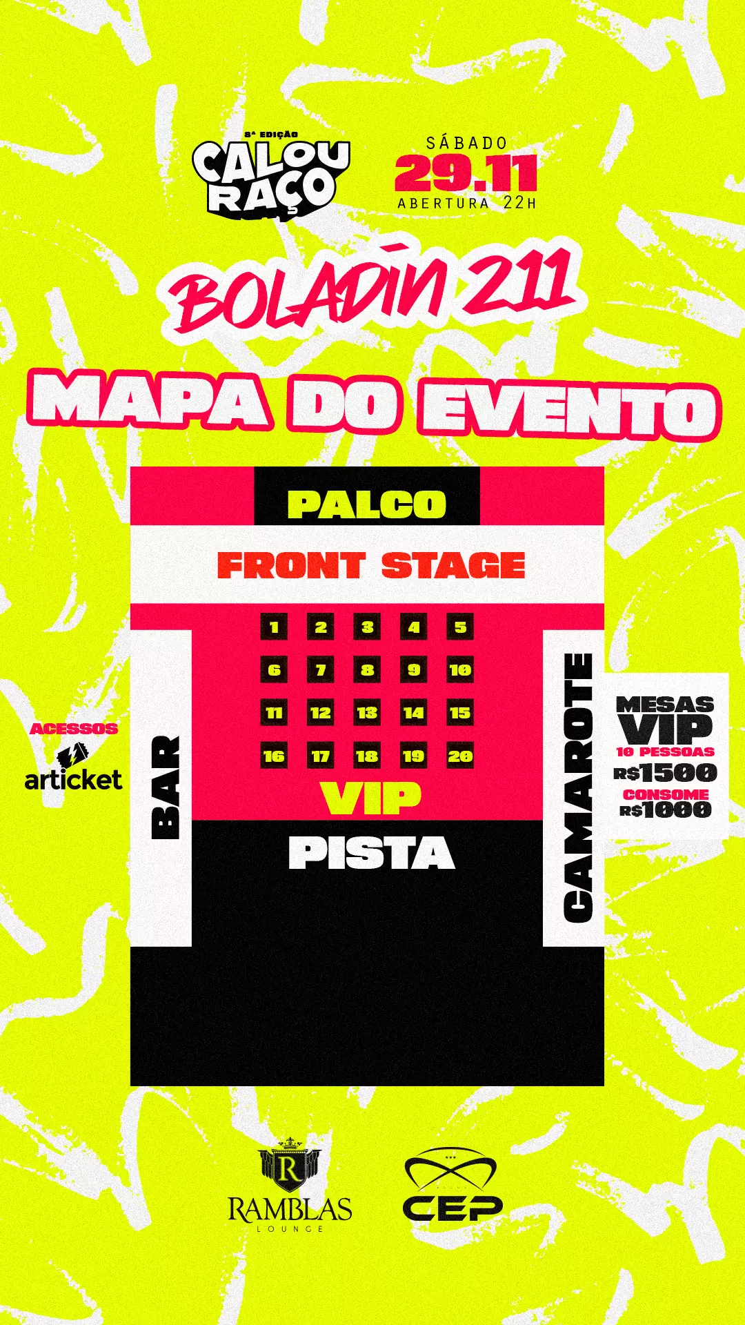 Mapa do evento