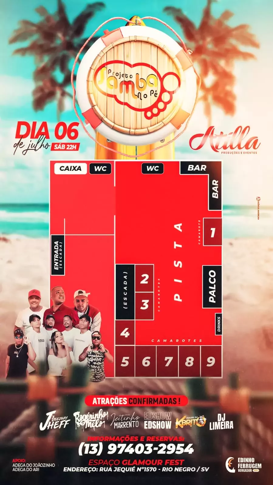 Mapa do evento