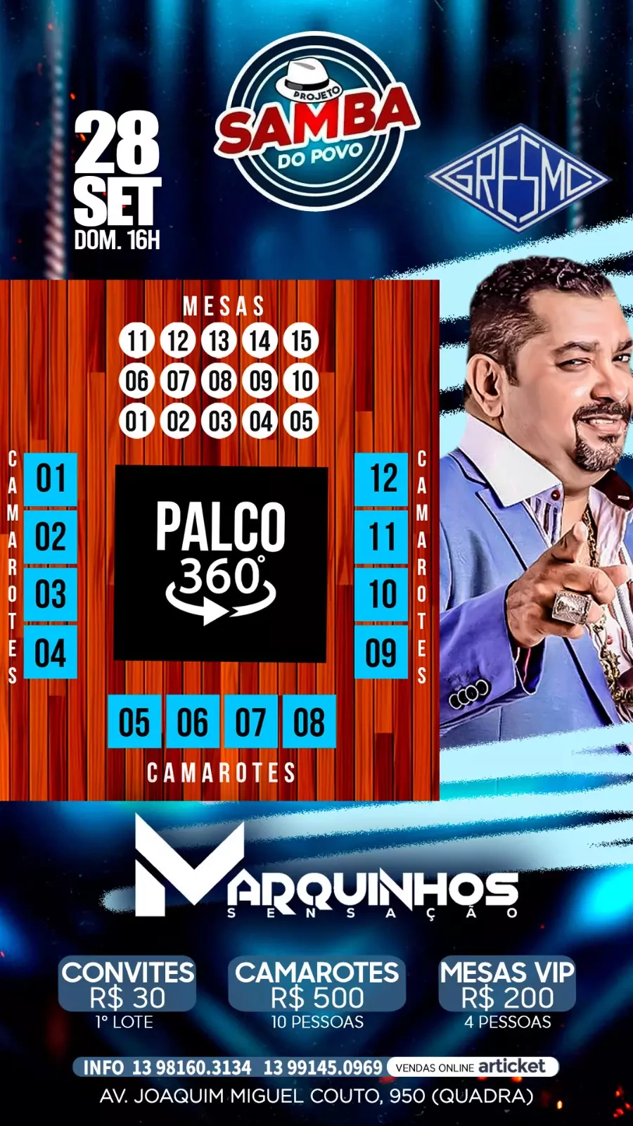 Mapa do evento