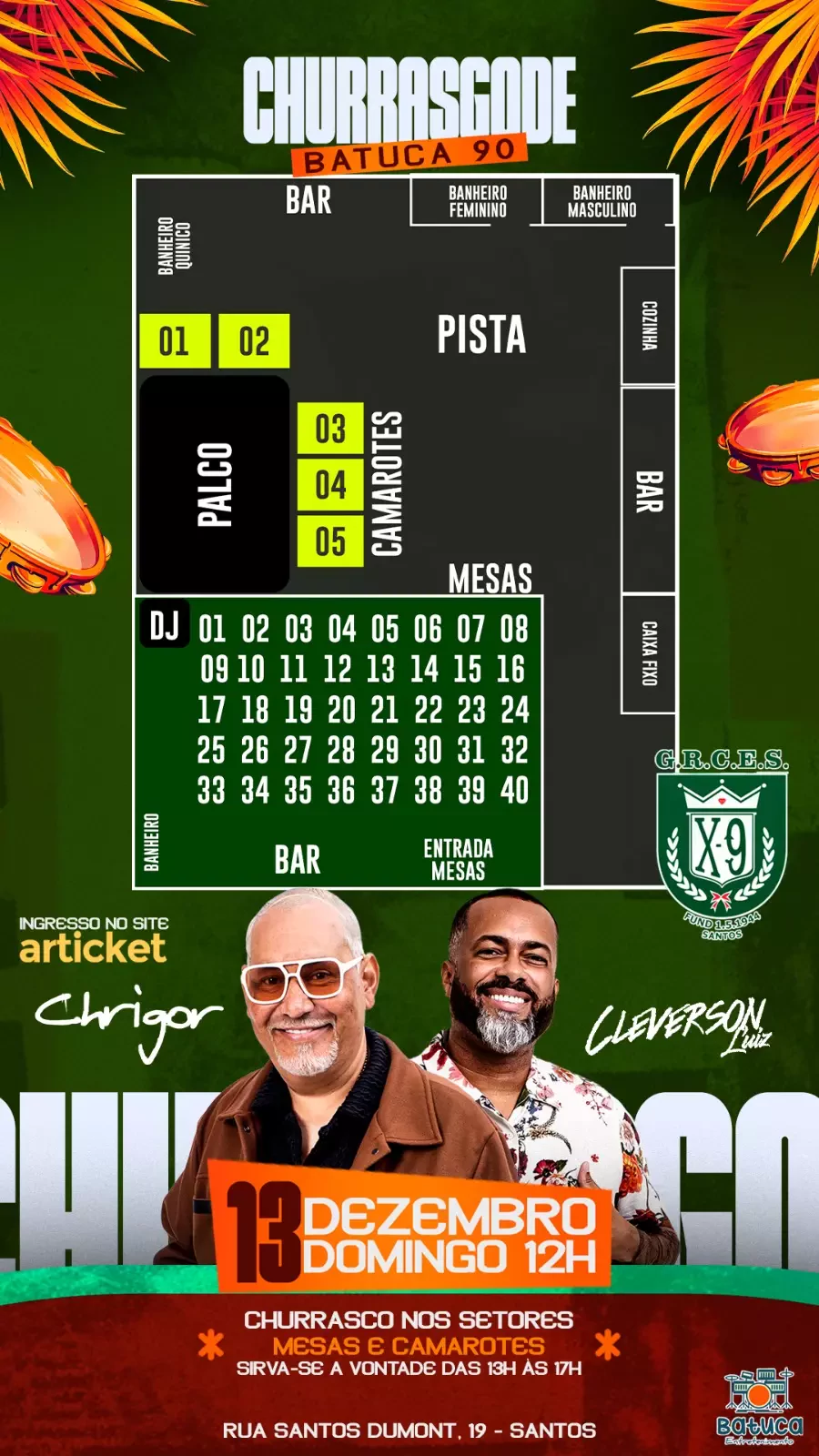 Mapa do evento