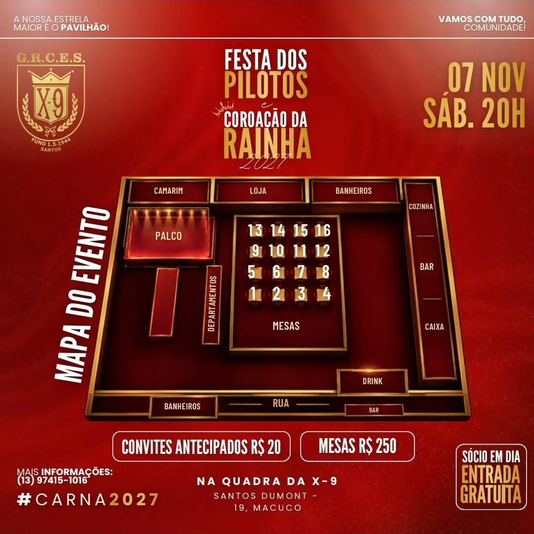 Mapa do evento