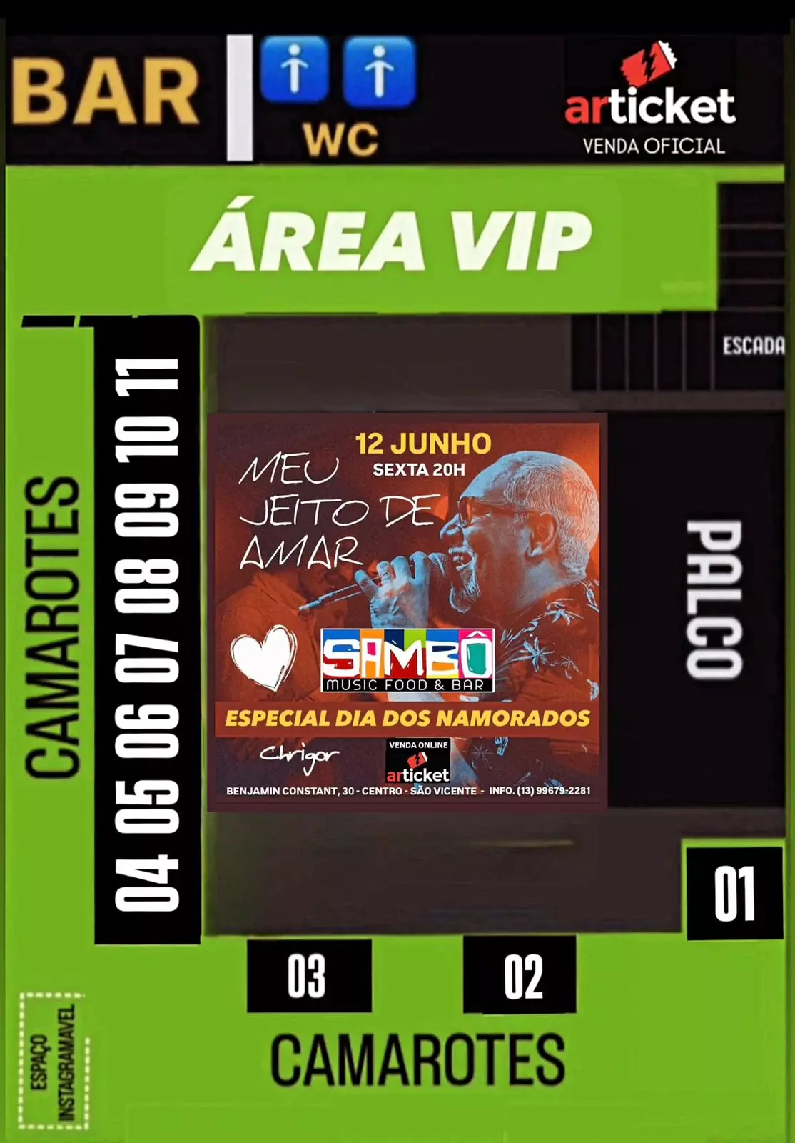 Mapa do evento