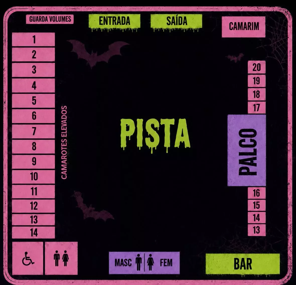 Mapa do evento