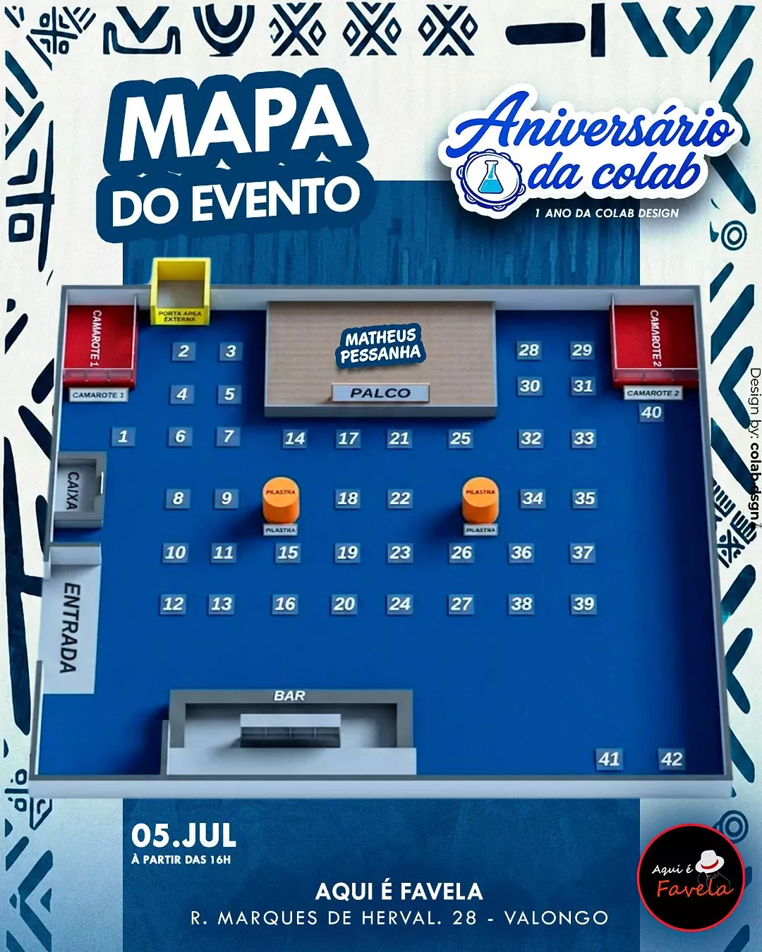 Mapa do evento
