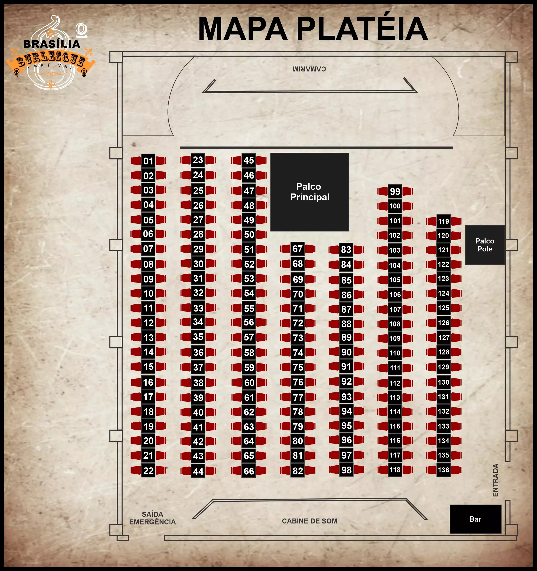 Mapa do evento