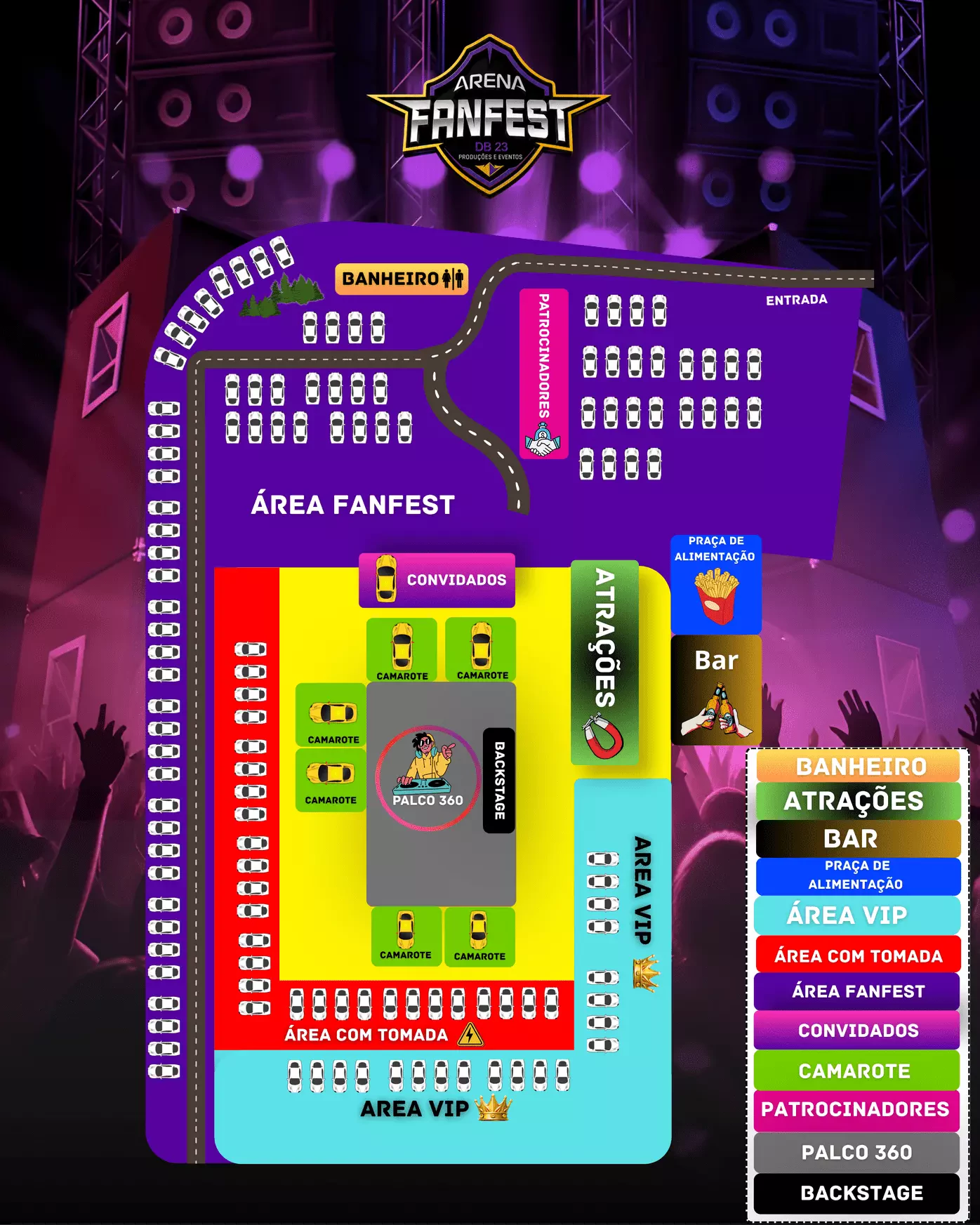 Mapa do evento