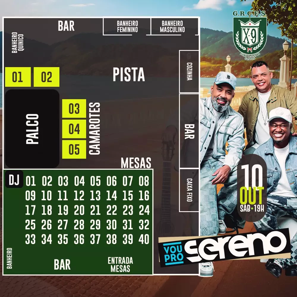 Mapa do evento