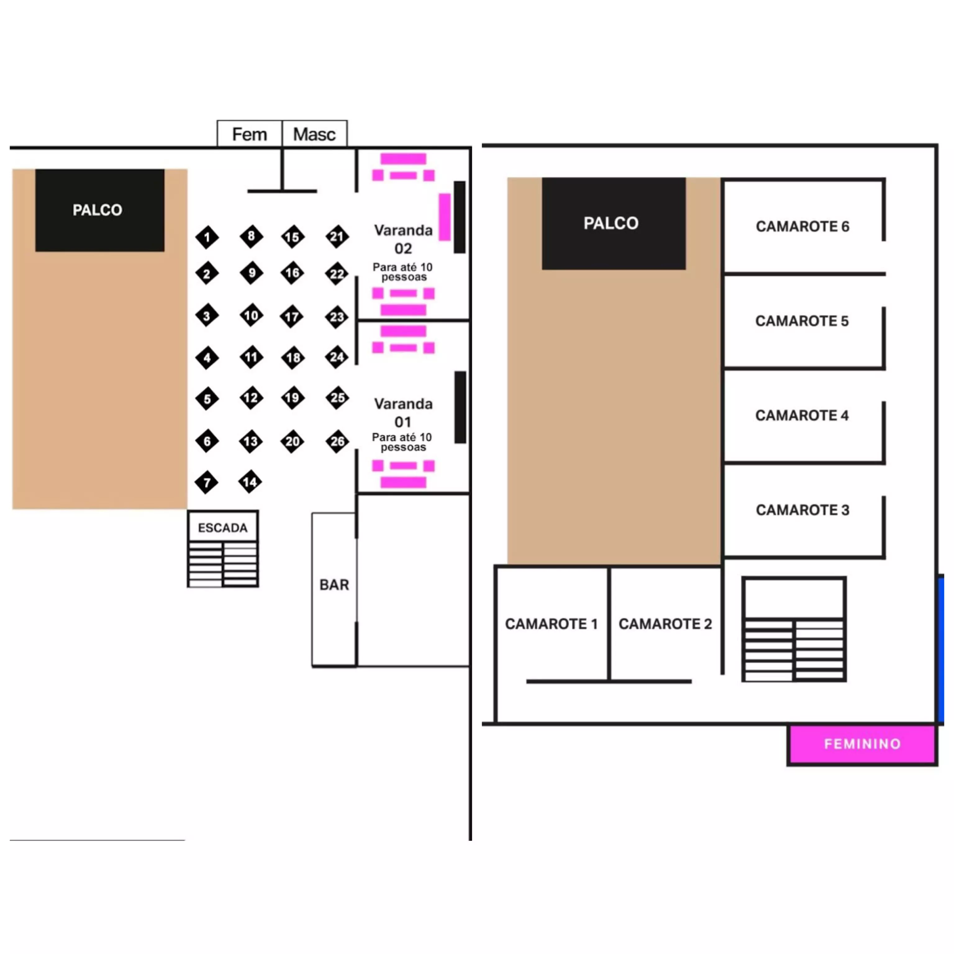 Mapa do evento