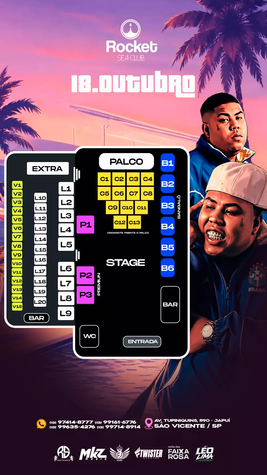Mapa do evento
