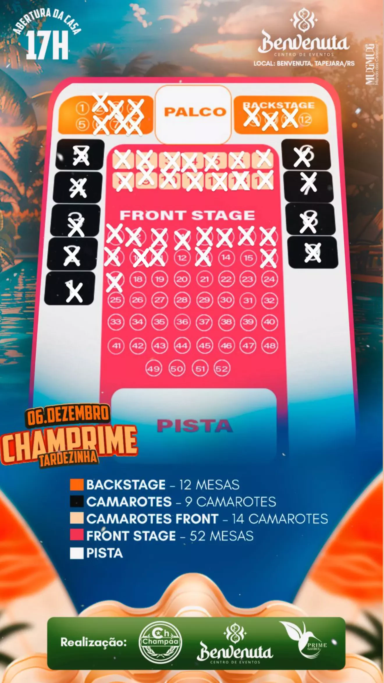 Mapa do evento