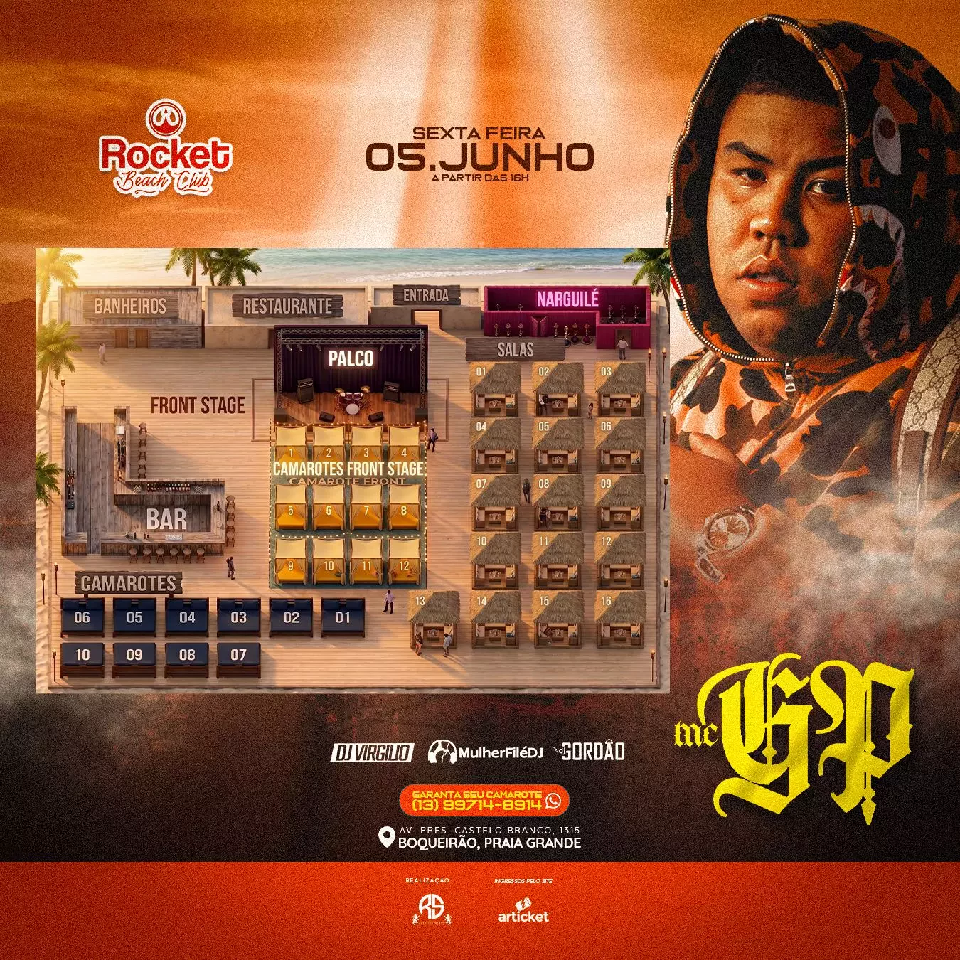Mapa do evento